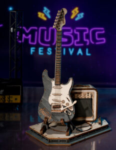 ROKR Electric Guitar Model 3D Wooden Puzzle TG605K